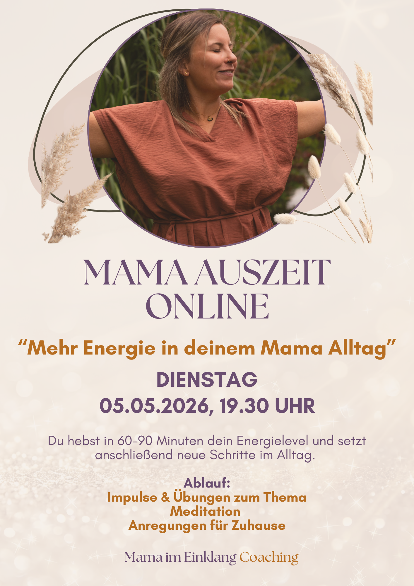 Flyer-Mama Auszeit Online -05.05.206 Mama Auszeit 05.02.2026 Mama im Einklang